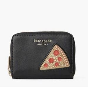 Kate Spade On A Roll Pizza Compact Zip Cardholder Wallet